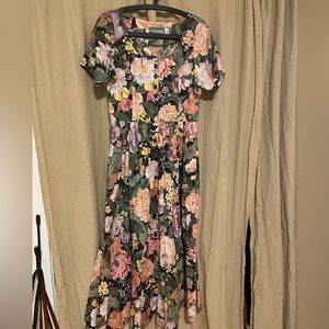 Vintage floral button up dress by Carol Anderson